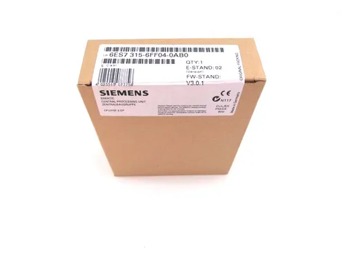 Siemens 6ES7315-6FF04-0AB0 SPS-Prozessor - SPS-Prozessor für die SIMATIC S7-300, bekannt für seine hohe Zuverlässigkeit und schnelle Lieferung, ideal für industrielle Anwendungen.