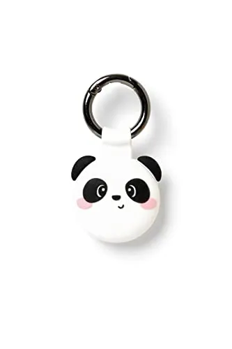 Legami Key Ring For, Schlüsselanhänger für AirTag 3, 8 x 5 cm, aus Silikon und Metall, Panda-Thema, personalisieren Sie Ihr Unisex Erwachsene, Einheitsgröße, Panda, Taglia unica, Casual