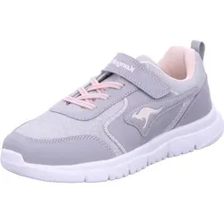 Kangaroos Sneakers "K-ETK Zig EV" in Grau/Rosa, Größe 38 - Kindersneakers in Grau/Rosa mit Schnürung und Klettverschluss, verstärkter Kappe und rutschhemmender Laufsohle – ideal für aktive Kinder!