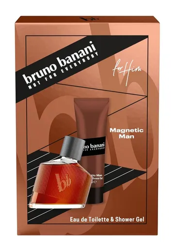 bruno banani Geschenk-Set Magnetic Man EdT 30 ml + Shower Gel 50 ml