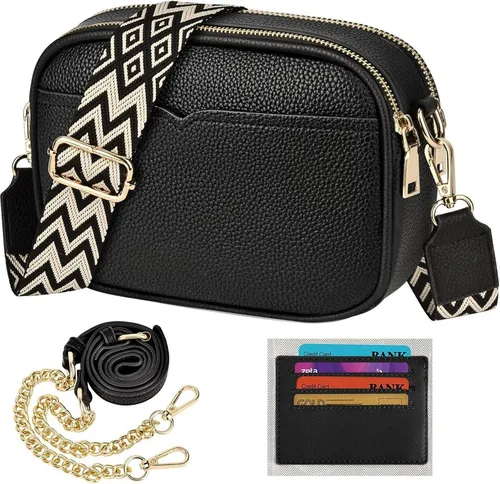 TEUEN Damen-Umhängetasche Crossbody Bag aus PU Leder in Schwarz - Stylische Umhängetasche für Damen, aus hochwertigem PU Leder, ideal für den Alltag und vielseitig kombinierbar. Praktischer Crossbody-Stil für optimalen Tragekomfort.