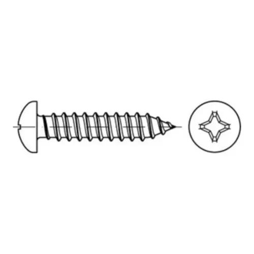 DIN 7981 Stahl Form C-H galvanisch verzinkt Linsen-Blechschrauben mit Spitze - Hochwertige 3.90 mm Metallschrauben, ideal für präzise Befestigungen in Metall und Holz, langlebig und korrosionsbeständig.