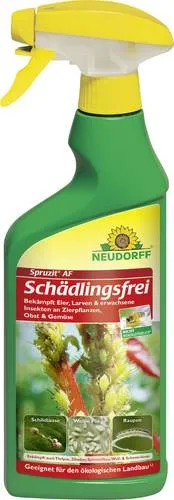 Neudorff Spruzit AF Schädlingsfrei 500ml - Effektives Spritzmittel zur Bekämpfung von Schädlingen an Zierpflanzen und Gemüse. Mit geprüfter Wirkstoffkombination für eine umfassende Wirkung gegen diverse Insekten.