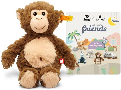 tonies Hörspielfigur Steiff Soft Cuddly Friends - Bodo Schimpanse bunt, 76 Minuten Spieldauer für unvergessliche Hörabenteuer