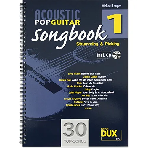 Acoustic Pop Guitar Michael Langer Songbook Band 1 - Lernkurs für Akustikgitarre, inklusive Buch mit CD von Michael Langer – ideal für Popmusikliebhaber und angehende Gitarristen.