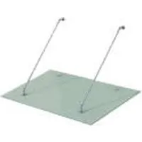 Glasvordach Olymp - Milchglas 175 cm x 120 cm - Vordächer mit modernem Design aus Verbundsicherheitsglas. Ideal für jede Hausfassade, extrem robust und pflegeleicht mit einer Schneelast von 95kg/m².