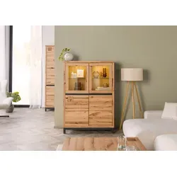 Vitrine Kernbuche 103x40x148 natur geölt VILLANDERS #102
