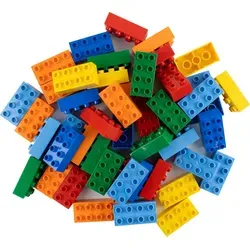 LEGO® DUPLO® 2x4 Steine Bunt Gemischt - 25 Stück - 25 bunte LEGO Duplo 2x4 Bausteine, ideal für kreatives Spielen und Bauen. Perfektes Einsteiger- und Ergänzungsset für kleine Baumeister, fördert Fantasie und Problemlösungsfähigkeiten.