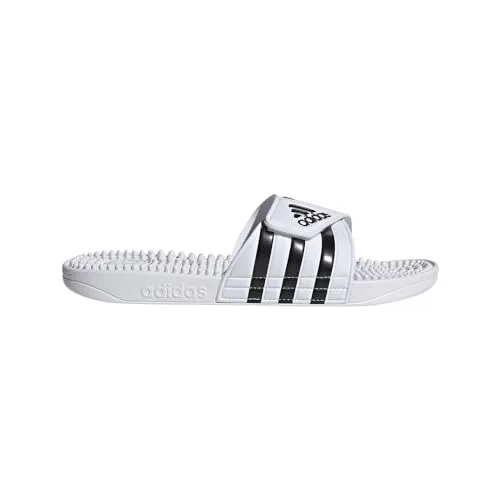 adidas ADISSAGE BADESCHLAPPEN - Sportliche Badesandale - Badelatschen mit cloudfoam Dämpfung für höchsten Komfort am Pool oder Strand, Farbe: Cloud White / Core Black, Größe: 47.