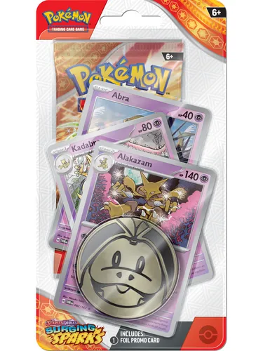 Pokemon TCG Booster with Coin and 3 Promo Cards - Scarlet & Violet Surging Sparks