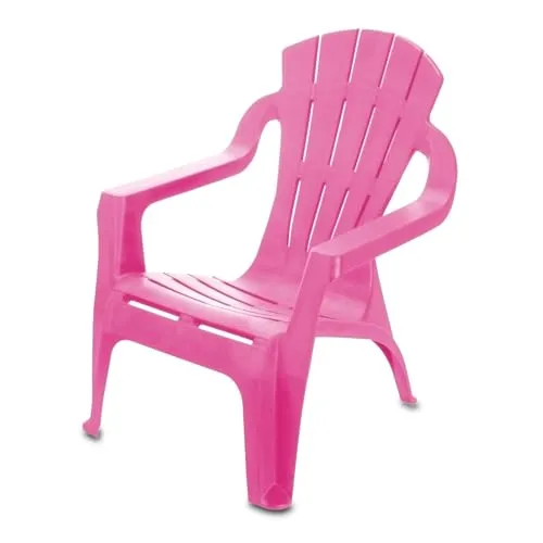 Spetebo Kinder Lounge Gartenstuhl aus Kunststoff - pink - Robuster Garten Loungesessel für Kleinkinder - Monoblock Stuhl Kinderstuhl Spielstuhl Sitz Möbel stapelbar