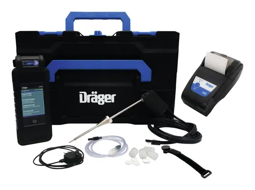 Dräger Rauchgasanalysegerät FG4500 mit Drucker - 7020255 - Prüf- & Wartungsgeräte, präzise Messungen von Abgasen mit integriertem Drucker für schnelle Dokumentation.