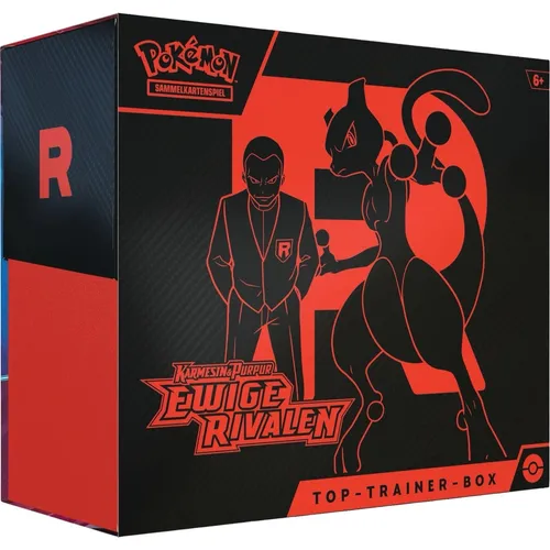 Pokémon Ewige Rivalen Top Trainer Box Team Rocket - Vorbestellung - TCG OVP Displays, enthält 10 Booster-Karten und ist ideal für Sammler und Spieler ab 6 Jahren. Erlebe die Neuauflage des beliebten Team Rocket Sets!