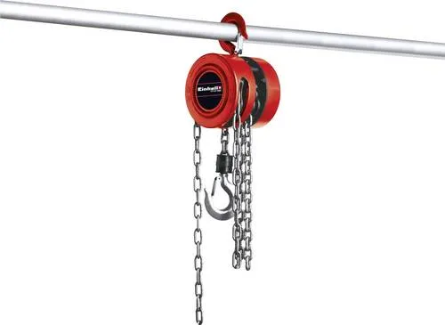 Einhell Chain Hoist TC-CH 1000 - Haus Garten, leistungsstarker 1000 kg Kettenzug mit 2,5 m Hubhöhe für müheloses Heben und Transportieren von schweren Lasten.