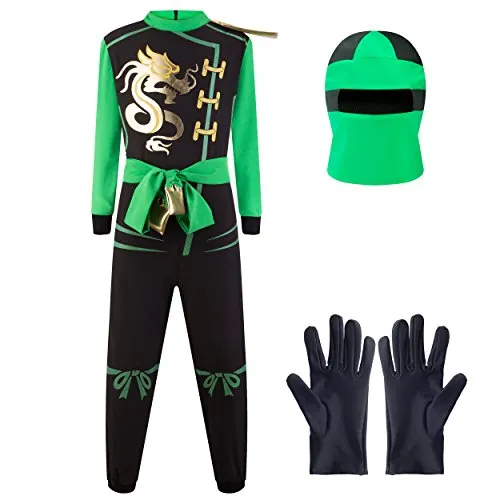 Katara Partyanzug Kinderkostüm Ninja Krieger für Jungs und Mädchen - Partyanzüge für Fasching, Karneval und Halloween, inklusive Maske und Handschuhen für ein authentisches Ninja-Erlebnis!
