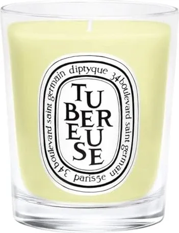Diptyque Scented Candle Tubereuse 70 g - Luxuriöse Duftkerze mit dem betörenden Aroma der Tuberose, ideal für entspannende Abende und ein elegantes Ambiente.
