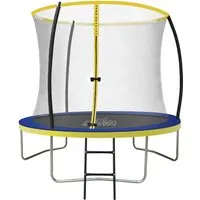 Zero Gravity Trampolin Ø 244 cm - Ultima 4 mit Leiter - Sturmsicheres Trampolin für Nutzer bis 75kg, inklusive Leiter, ideal für sicheres Springen im Garten.