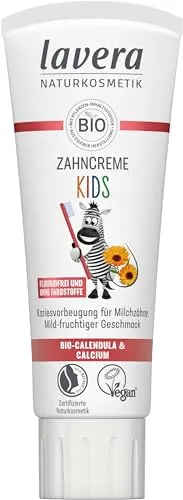 Lavera Zahncreme Kids - Arzneimittel für Kinder, mit natürlichen Inhaltsstoffen für eine sanfte und effektive Zahnpflege.