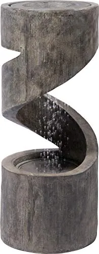 Dobar Polyresin-Brunnen mit Pumpe und LED's, rund - Gartendeko: Wetterfester Polyresin-Brunnen mit beruhigendem Wassergeräusch und stimmungsvoller LED-Beleuchtung für entspannende Momente im Freien.