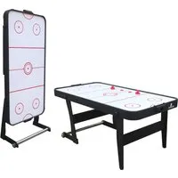 Cougar Icing XL Airhockeytisch 6ft - Klappbar - Airhockey Tisch für Kinder & Erwachsene, klappbar und platzsparend, inkl. Zubehör (Pucks & Pushers) für spannende Spielabende.