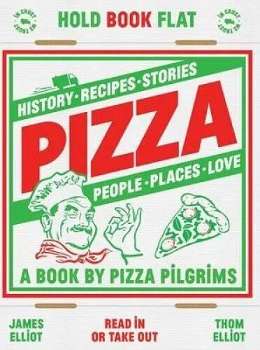 Pizza: Gebundenes Buch von Thom und James Elliot - Kochbuch mit 272 Seiten und 100 farbigen Fotografien, ideal für Pizza-Liebhaber, erschienen im Jahr 2020.