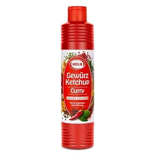 Hela Curry Gewürz- Ketchup scharf (1 x 800 ml Tube)