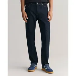 Gant Herren Jeans Regular Fit navy (31/34) - Lässige Jeans aus Baumwolle mit Stretch für optimalen Tragekomfort. Vielseitig einsetzbar, ideal für formelle und legere Anlässe. Normale Passform und mittelhoher Schnitt.