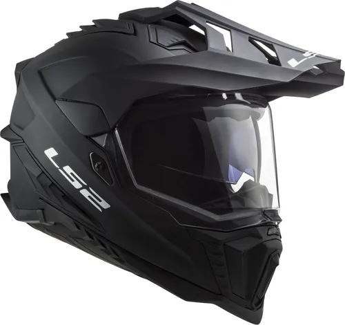 LS2 MX701 Explorer Solid - Matt-Schwarz - XL - Motorradhelm aus Hochleistungs-Glasfaserverbundmaterial, extrem leicht und sicher, mit hypoallergenem Innenfutter und innovativem Emergency-Release-System für maximale Sicherheit.