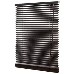 ventanara Holzjalousie 35mm - Braun/Schwarz - Jalousien aus echtem Holz in stilvollem Schwarzbraun, ideal für Fenstergrößen von 100 cm x 160 cm und sorgt für eine elegante Raumgestaltung.