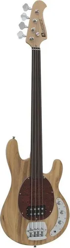 DIMAVERY MM-501 E-Bass, fretless, natur - Fretless E-Bass für Musikinstrumente und Zubehör, ideal für kreative Bassisten, die einen warmen, vollen Klang suchen.