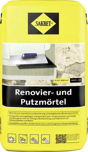 SAKRET Renovier- und Putzmörtel 10 kg Sack weiß  Mörtel