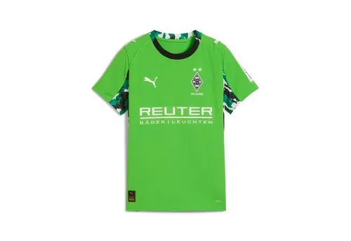 Puma Borussia Mönchengladbach Auswärtstrikot 25/26 Kinder - grün - Borussia Mönchengladbach Auswärtstrikot 25/26 für Kinder, aus 100% recyceltem Material, bietet hohen Tragekomfort und schweißableitende Eigenschaften für optimale Performance.