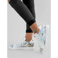 DOGO Ace Low-Top Sneaker Lago Di Como - Damen Sneaker aus veganem Lederimitat, mit einzigartigem Design, inspiriert von Lago di Como – perfekt für den Sommer und umweltfreundlich.