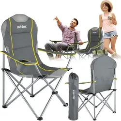 Outtec Campingsessel - Faltbarer Komfortstuhl für Outdoor-Aktivitäten - Camping-Möbel mit großzügiger Sitzfläche, guter Belüftung und klappbarem Design. Ideal für entspannte Pausen beim Camping oder Angeln, inklusive Tragetasche.