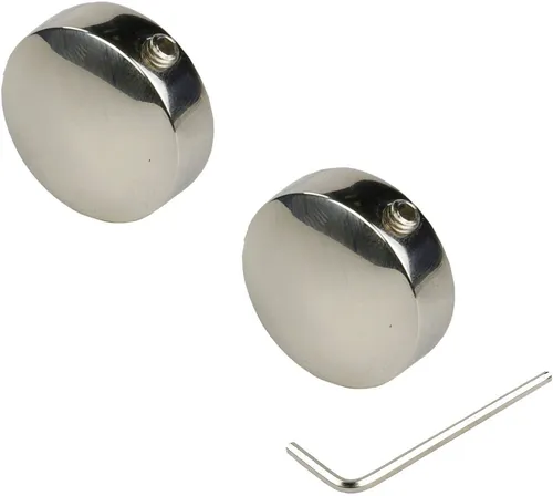 Liedeco Gardinenstangen-Endstück Endstück, Endknopf nickel-glanz "Celebration" Consul - 2 Stück, Gardinenstangen, (2-St), Endstück, Endknopf