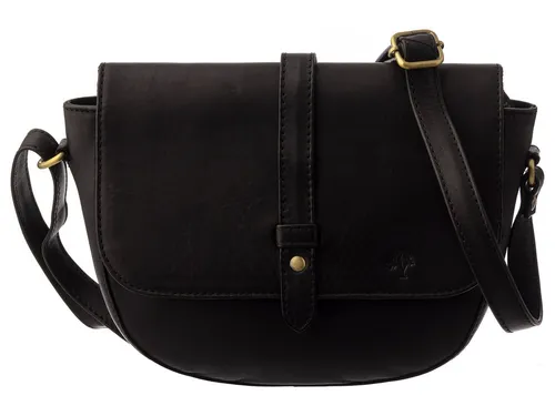 Prato Jagdtasche Umhängetasche H400 aus Leder in Schwarz - Umhängetasche aus hochwertigem Leder, mit praktischem Reißverschluss und verstellbarem Schultergurt – ideal für Jagd und Freizeit.