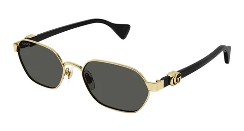 Gucci Sonnenbrille GG1593S 001 Gold Grau Damen