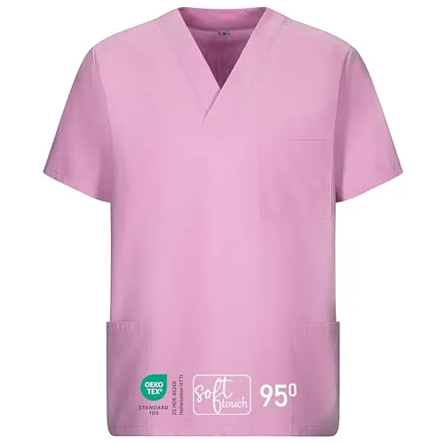 EXNER Medizinischer Schlupf-Kasack, Unisex, Flieder, Größe 2XL - Medizinische Berufsbekleidung mit 1 Brust- und 2 Seitentaschen, atmungsaktiv und strapazierfähig für optimalen Tragekomfort im Berufsalltag.