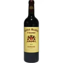 Château Malescot Saint-Exupéry 2016 - 3ème Cru Classé Margaux - Exzellenter Rotwein aus Bordeaux mit 13,5 % vol. Alkohol, perfekt für feine Anlässe. Genießen Sie den eleganten Geschmack von Cabernet Sauvignon, Merlot und Cabernet Franc.