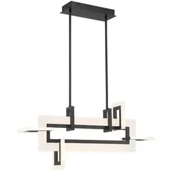 LED Hängeleuchte Elric 84 cm Schwarz Weiß 3000K - Moderne Pendelleuchte für stilvolle Innenräume, dimmbar und verstellbar. Ideal für Esszimmer, Wohnzimmer und mehr. Hochwertige Materialien und warmweißes Licht schaffen eine einladende Atmosphäre.