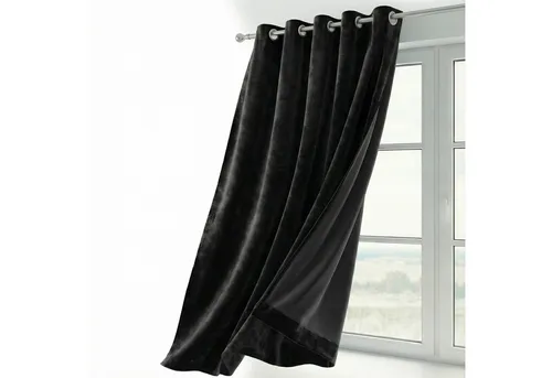 Beautex Verdunkelungsvorhang Samt Vorhang Ösen Gardine Velvet blickdicht abdunkelnd (1 St), Ösen, abdunkelnd