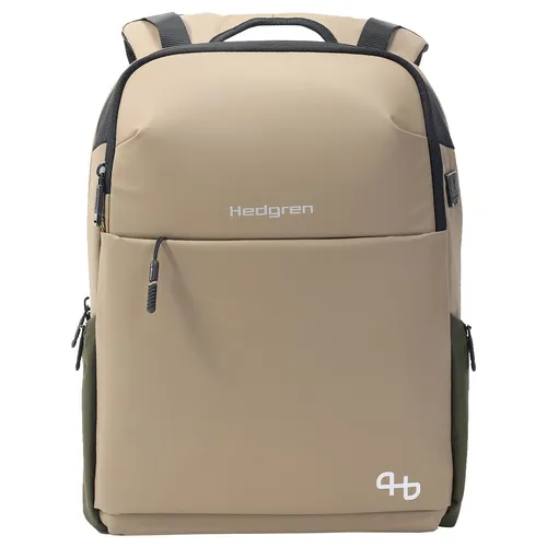 Hedgren Commute Tram 2cmpt Backpack RFID 15,4" vintage beige - Hochwertiger Rucksack für DIN A4-Unterlagen mit RFID-Schutz, gepolstertem Laptopfach und verstellbaren Schulterriemen – ideal für den täglichen Pendelverkehr.