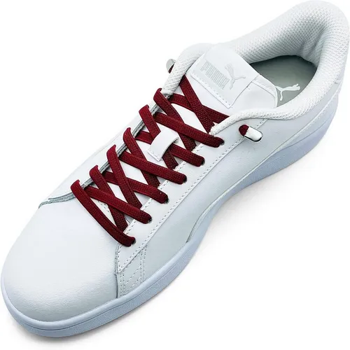 ELANOX Schnürsenkel 4 Stück für 2 Paar Schuhe elastische Schnürsenkel mit Clips, inkl. Enden (Clips) - 8 St. in silber