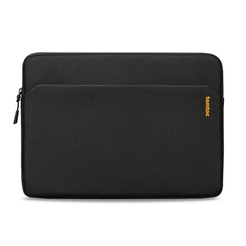 tomtoc Slim Tasche Hülle für 14 Zoll Acer, ASUS, Dell, HP, Lenovo Laptop Notebook Chromebook Ultrabook Computer, Wasserabweisend Rundumschutz Laptoptasche Laptophülle Sleeve, Schwarz