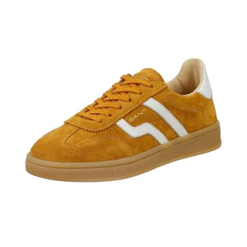Gant Sneaker aus Lederimitat/Textil in Gelb, 42 EU - Stylische Sneaker in Gelb/Weiß, ideal für den Alltag. Bequemes Lederimitat und Textil, kombiniert mit einer robusten Gummisohle für optimalen Tragekomfort.