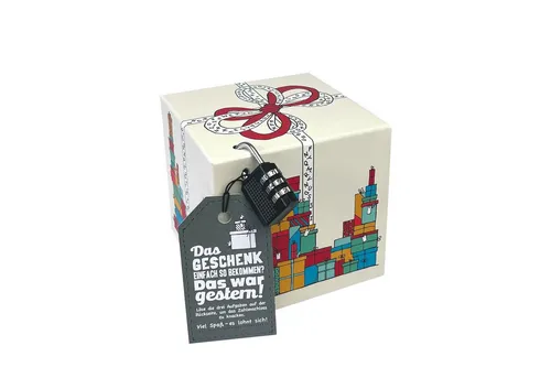 SURPRISA Geschenkbox - Aufbewahrungsbox für Geschenke, originelles Geschenkrätsel-Design, perfekt für kreative Überraschungen und besondere Anlässe.