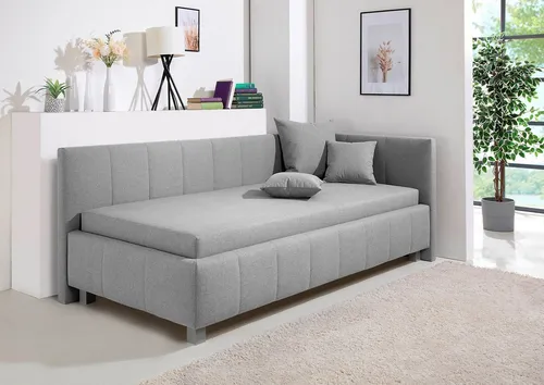 Maintal Polsterliege Mailo mit Bettkasten - Polsterliege mit Bonnell-Federkernmatratze, bietet hervorragenden Komfort und Stauraum für Kissen und Bezüge – perfekt für Gästezimmer und moderne Wohnräume.
