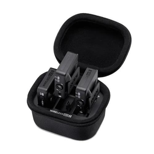 RODE Wireless Go II Charging Case - Praktische Ladebox für 2 Sender und 1 Empfänger, mit LED Ladestatusanzeige für optimalen Einsatz
