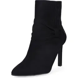 Marco Tozzi by GMK Damen Stiefelette schwarz - 39 - Elegante Damen Stiefelette von Marco Tozzi, ideal für Businesslooks. Der 9,5 cm hohe Stiletto-Absatz und die griffige Laufsohle bieten Komfort und Stil. Perfekt zu Chinos oder Jeans, veredelt sie jedes Outfit.