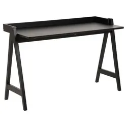 AC Design Furniture Maya Desk - Moderner Schreibtisch in Schwarz - Drohnen - Moderner Schreibtisch aus MDF, pflegeleicht und ideal für Ihr Zuhause, Maße L: 51.6 x W: 126.6 x H: 80 cm.